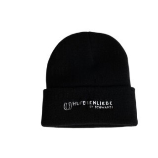 Hufeisenliebe Beanie Mütze schwarz