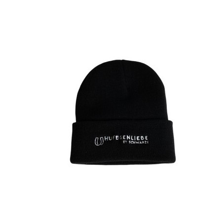 Hufeisenliebe Beanie Mütze schwarz