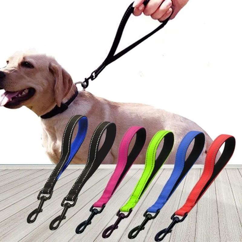 Hundeleine Kurze Hundeleine 30cm Nylonleinen zum Gassigehen Reflektierende wasserdichte Leine Hunde Zugseil Haustierkette sch