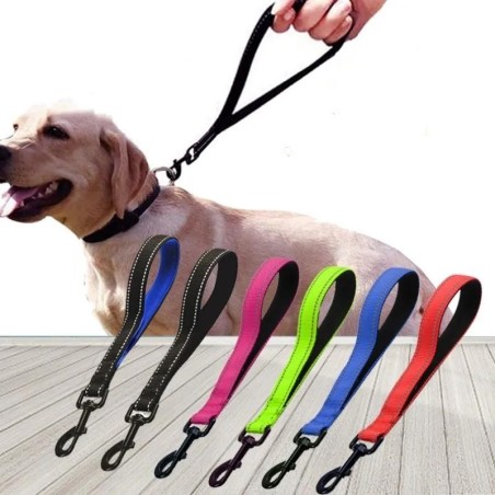 Hundeleine Kurze Hundeleine 30cm Nylonleinen zum Gassigehen Reflektierende wasserdichte Leine Hunde Zugseil Haustierkette sch