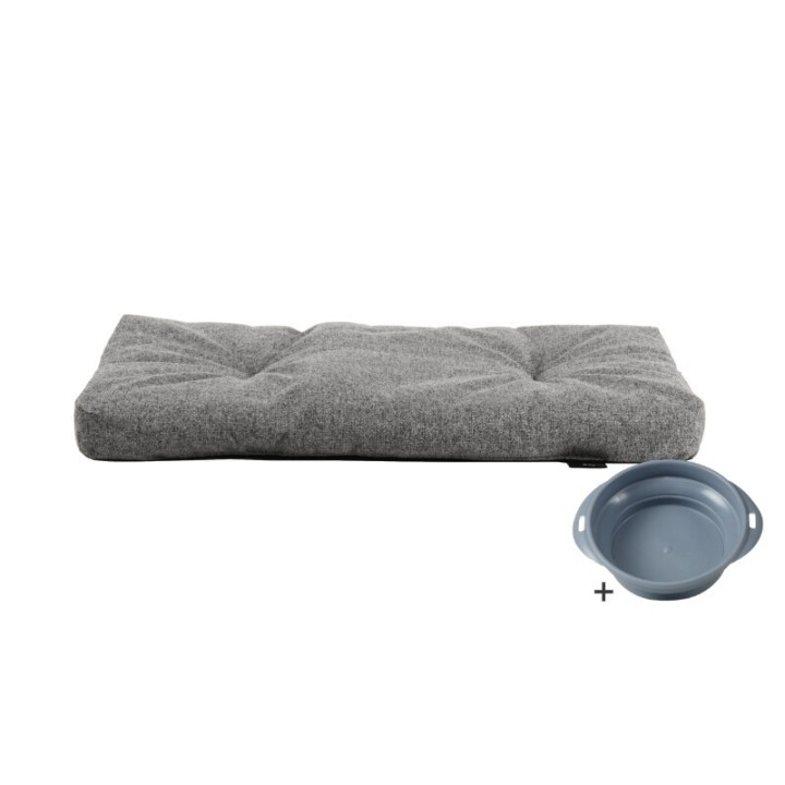 Rohrschneider ® Hundebett mit Anti-Rutsch-Boden, strapazierfähiges Kissen für Hunde und Katzen, B80 x T50 x H 7 cm, inkl. Gra