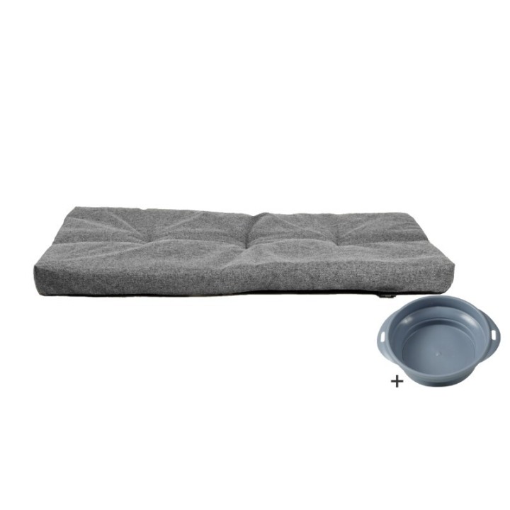 Rohrschneider ® Hundebett mit Anti-Rutsch-Boden, strapazierfähiges Kissen für Hunde und Katzen, B120 x T75 x H7 cm, inkl. Gra