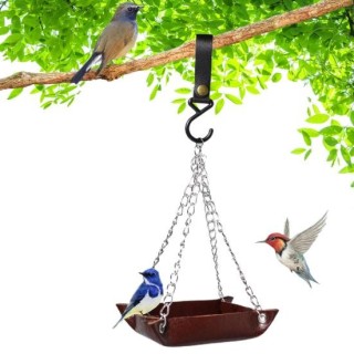 Leichter Vogelfutternapf mit Haken Praktische, stabile Konstruktion grün