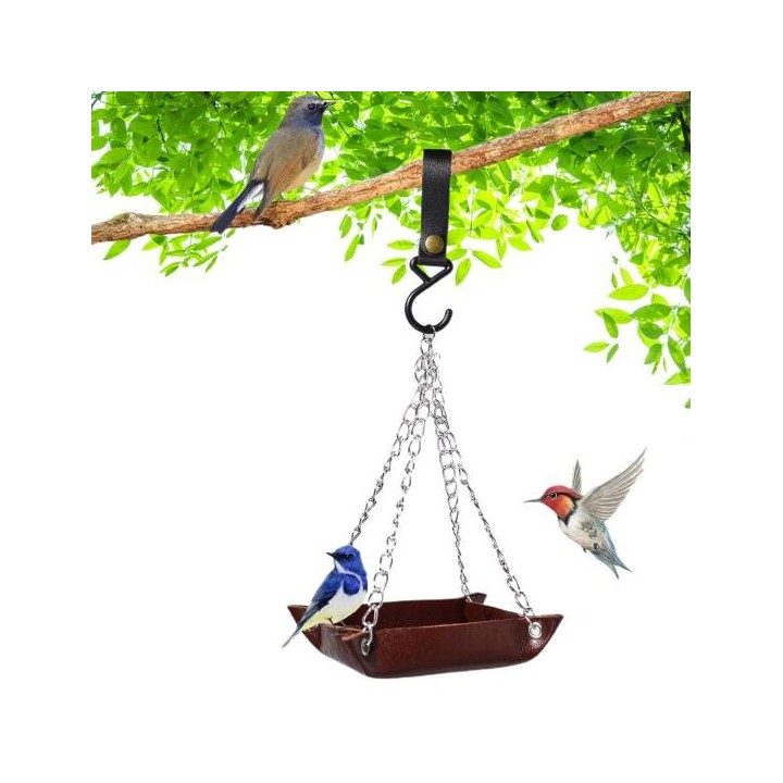 Leichter Vogelfutternapf mit Haken Praktische, stabile Konstruktion grün