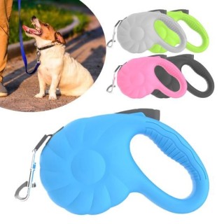 Haustierleine Macaroon, multifunktional, einziehbar, langlebig, geräuschlos, mit Steuerknopf, 4,8 m ausziehbare Hundeleine 5m