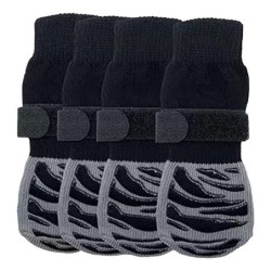 Anti-Rutsch-Hundesocken mit Riemen, Traktionskontrolle, für den Innenbereich auf Hartholzböden, Pfotenschutz für kleine Hunde