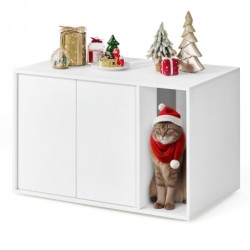SONGMICS HOME Katzenklo-Schrank werkzeuglose Montage Push-to-Open Türen