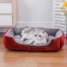 Katzenbett Hundebetten Haustierhütte Quadratisches Plüsch Beruhigendes Bett Kissen für mittelgroße und kleine Hunde Haustierb