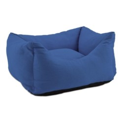 Quadratisches Kinderbett in verschiedenen Farben (Rot/Blau)  76x60x21cm NAYECO