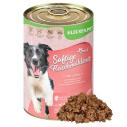 Lyra Pet Lecker.Pet Luna's Saftige Fleischmahlzeit mit Lamm Hundefutter Nassfutter 6x400 g