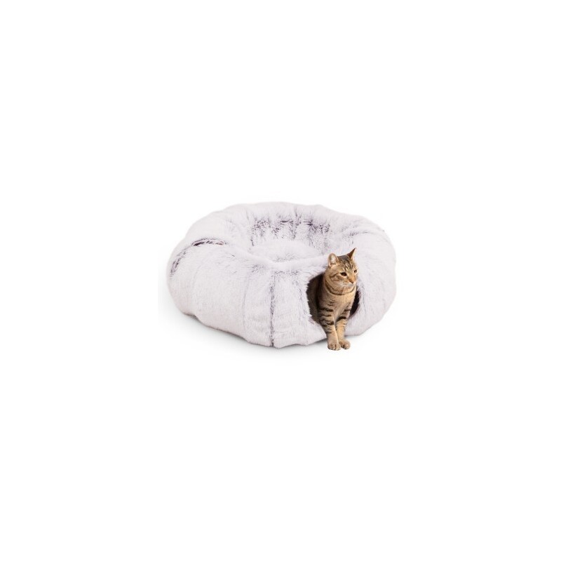 Canadian Cat Company Katzentunnel OTIS - Donut-Tunnel inkl. Liegekissen | grau | ca. 80 x 80 x 26 cm grau