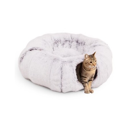 Canadian Cat Company Katzentunnel OTIS - Donut-Tunnel inkl. Liegekissen | grau | ca. 80 x 80 x 26 cm grau