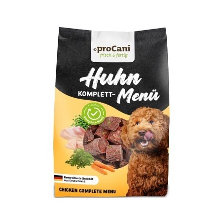 ProCani BARF Komplettmenü Hund TK-Nuggets Napffertig 6x750 g Huhn