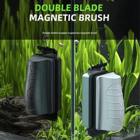 Neue magnetische Aquariumbürsten schwimmende Reinigungsbürste für Glasfenster, Algenschaber, Reinigungsbürste, Wäscher, Aquar