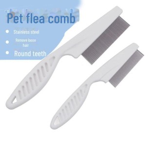 Flohkamm für Haustiere für Hunde und Katzen – Fellpflege- und Haarentfernungswerkzeug mit dichten Zähnen zum Rasieren und Ent