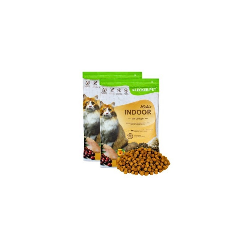 Lyra Pet Lecker.Pet Balu's Indoor Geflügel Katzenfutter Trockenfutter Vollnahrung 5 kg