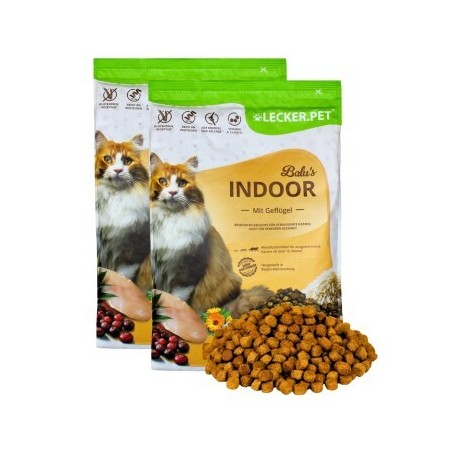 Lyra Pet Lecker.Pet Balu's Indoor Geflügel Katzenfutter Trockenfutter Vollnahrung 5 kg