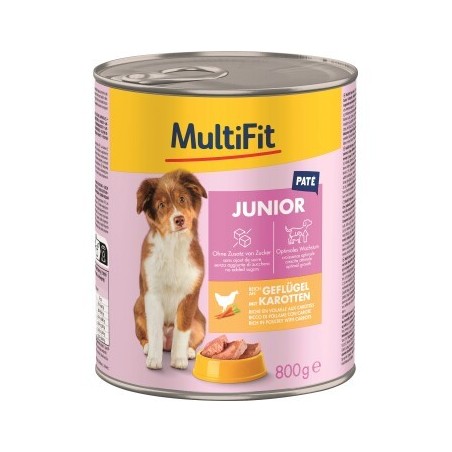 MultiFit Junior Pate Geflügel mit Karotten 24x800 g