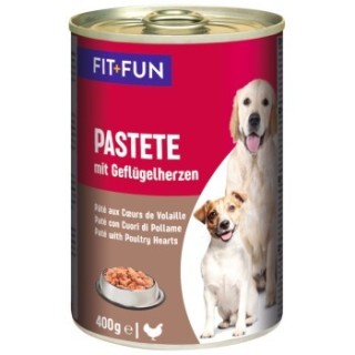 FIT+FUN Pastete Geflügelherzen 12x400 g