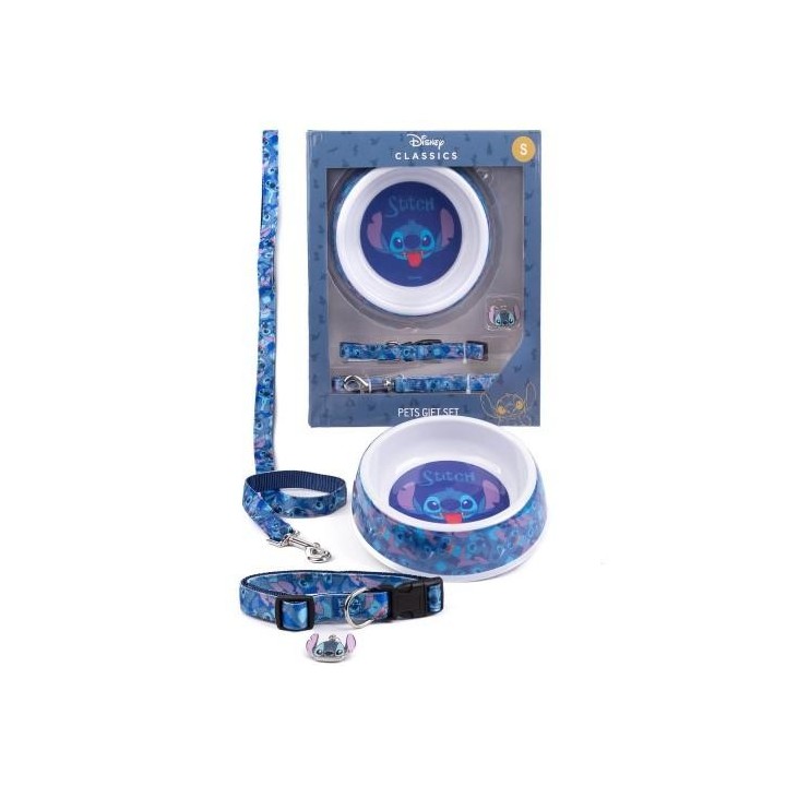 Lilo & Stitch Hundehalsband-Set (Packung mit 4) M blau