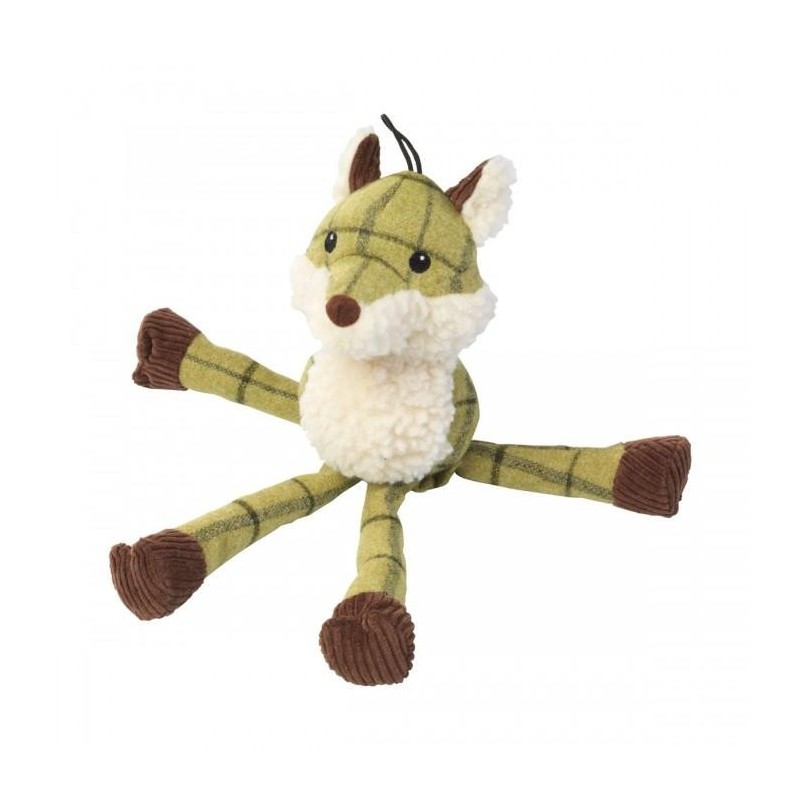 House Of Paws Plüsch Tweed Fox Long Legs Hundespielzeug One Size grün