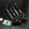 7-teiliges professionelles Haustier-Pflegescheren-Set, gebogene Schere, Hundeschere für den Außenbereich, 4-teiliges Set + Ka