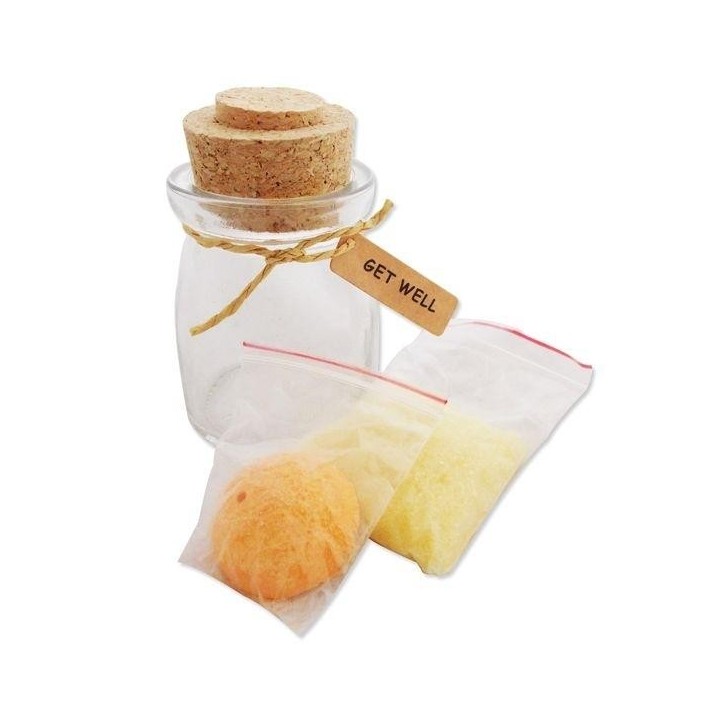 Künstliches Pflanzenglas mit LEDs und leuchtender Algenbotschaft Grün – Beste Wünsche