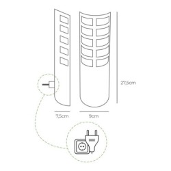 ELEKTRISCHER Insektenfänger 9W 50m² mit Klebeplatte 220-240V EDM