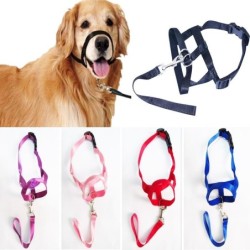 Verstellbarer Hundemaulkorb aus Nylon, Anti-Bell- und Bissschutz, Geschirr, Kopfhalfter, Maulkorb, Hundehalfter, Trainingslei