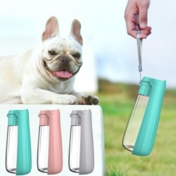 Tragbarer Wasserflaschenspender für kleine und große Hunde, faltbarer Trinknapf für Welpen im Freien, Wandern, Französische B