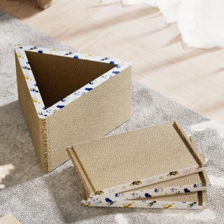 Katzenkratzbäume Scratcher Karton Modernes Katzenkratzpad für kleine mittelgroße Haustiere Small size