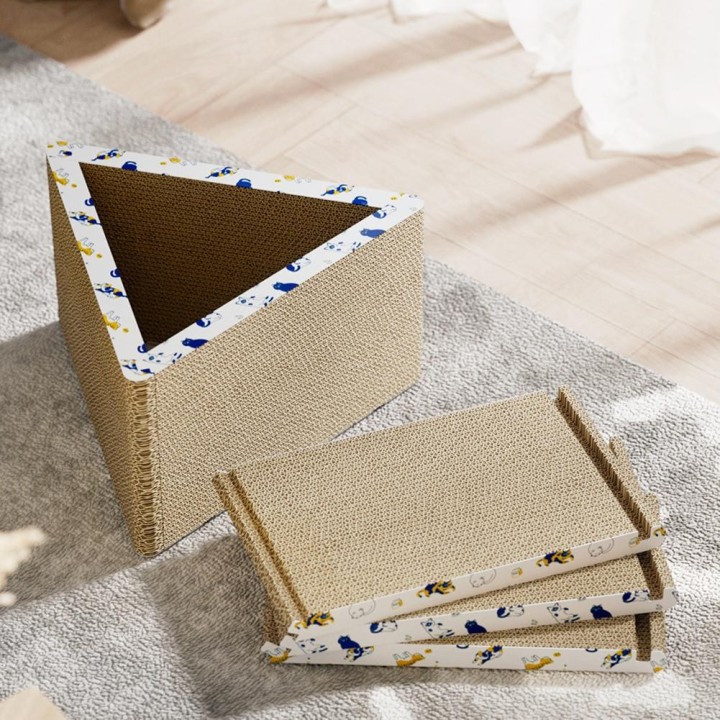 Katzenkratzbäume Scratcher Karton Modernes Katzenkratzpad für kleine mittelgroße Haustiere Small size