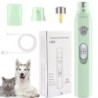 Elektrischer Nagelschleifer für Hunde mit Polierrad, LED-Licht, Nagelknipser für Haustiere, wiederaufladbar über USB, 2-Gang-