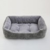 Bett für Hunde, Katzen, Haustier, quadratisch, Plüsch, Zwinger, mittelgroße und kleine Hunde, Schlafsofa, Kissen, beruhigende