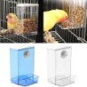 Automatischer Futterspender für Papageien zur Fütterung von Futter, transparent, für Ziervögel, auslaufsicherer Futterspender
