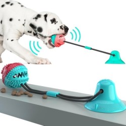 Großer Hundeball, Spielzeug, Saugnapf, Seile, interaktives Lecken, langsamer Futterspender, Kauspielzeug, Zähneputzen, sauber