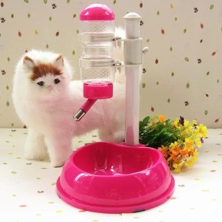Haustier Katze Hund Wassertrinker Spender Futterständer Hamster Futternapf Schüssel Flasche Automatischer Trinkbrunnen 4 Farb