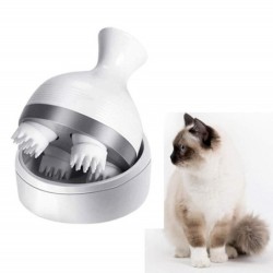Elektrisches Haustier-Massagegerät für Hunde und Katzen, vibrierende Kopfhaut-Lademaschine, Kopf, Kneten, Gesundheitspflege,