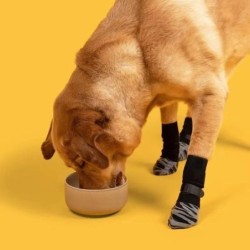 4 Stück Haustiersocken, verstellbares Riemen-Design, rutschfeste Winter-Hundesocken, bequeme Pfotenschutz, Heimtierbedarf XS