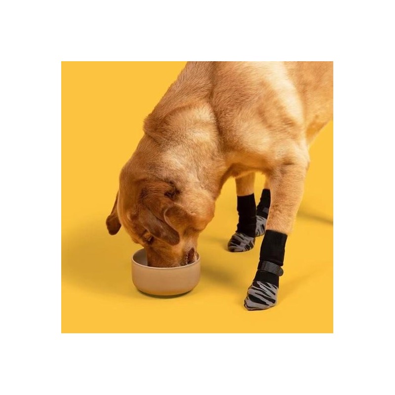 4 Stück Haustiersocken, verstellbares Riemen-Design, rutschfeste Winter-Hundesocken, bequeme Pfotenschutz, Heimtierbedarf XS