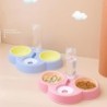 Haustier-Katzennapf, automatischer Futternapf, 3-in-1-Napf für Hunde und Katzen, mit Wasserbrunnen, Doppelnapf zum Trinken, e