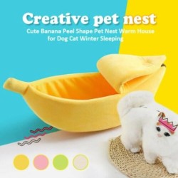 Haustiernest, niedliche Bananenform, weich, bequem, für Katzen und Hunde, exquisite Verarbeitung, Schlafnest, Heimtierbedarf