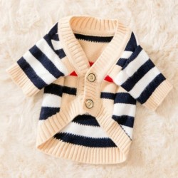 Winter-Hundekleidung, Chihuahua, weiche Welpen, Kätzchen, hochgestreifte Strickjacke, warmer Strickpullover, Mantel, modische