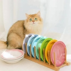 Extra breiter, erhöhter Futternapf für Katzen, erhöhte Futternäpfe für Haustiere, Anti-Erbrechen-Futternapf für Katzen, stres