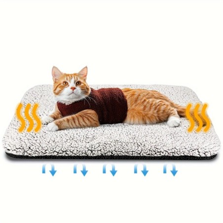 Selbstheizende Haustier-Pads, Decke, Welpen-Pad, warme Kissenmatte für Katzen, Hunde, waschbare Haustiere mit thermischem Kör