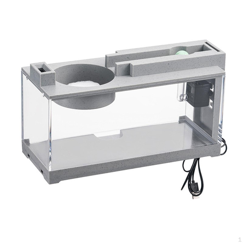 Kompaktes Aquarium für Schreibtisch- und Wohnzimmerdesign A