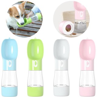 Wasserflasche für Hunde, Welpen, 2-in-1, tragbarer Trinknapf für kleine und mittelgroße Hunde, Katzen, auslaufsicher, Corgi-W