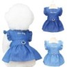 Hundekleid für Frühling und Sommer für kleine Kätzchen, Hundekleidung, Welpenbuchstaben, bestickte Jeansträgerkleider, Chihua