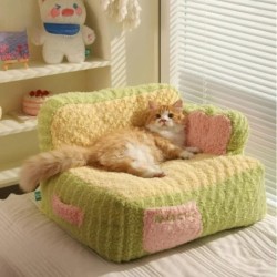 Kuchensofa Katzennest Herbst und Winter Warmes Baumwollkissen Verdicktes Winterschlafnest Kleines Hundebett Haustierbedarf Zu