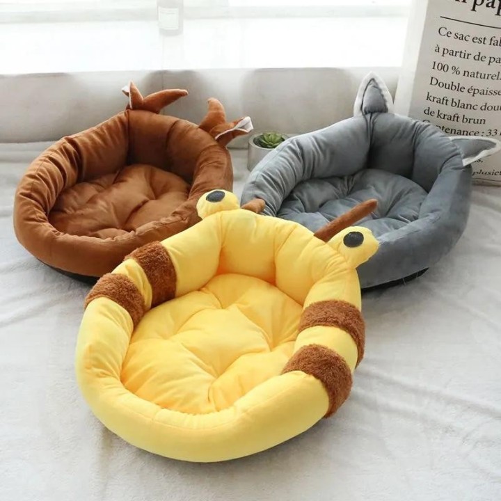 Katze Haustier Nest Cartoon Fleece Haus für Hund Welpen Bett Bank Hund Kissen warme Winter Welpen Matte Pad Zwinger for 3 to